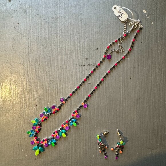 Brand New Colorful Costume Rhinestone Jewelry Set - Picture 1 of 3